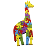 Reversible ABC/123 Puzzle - Giraffe 26 Piece Reversible ABC/123 Puzzle - Giraffe 26 Piece