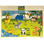 Wooden Tray Puzzle - 24 piece - Wild Animals  Wooden Tray Puzzle - 24 piece - Wild Animals
